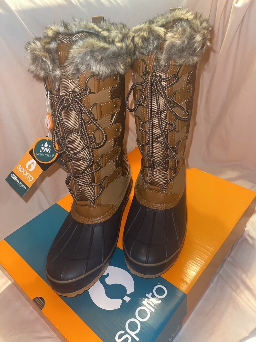 NEW Sporto Women's Duck Boots Water-Resistant Classic Tall New In Box